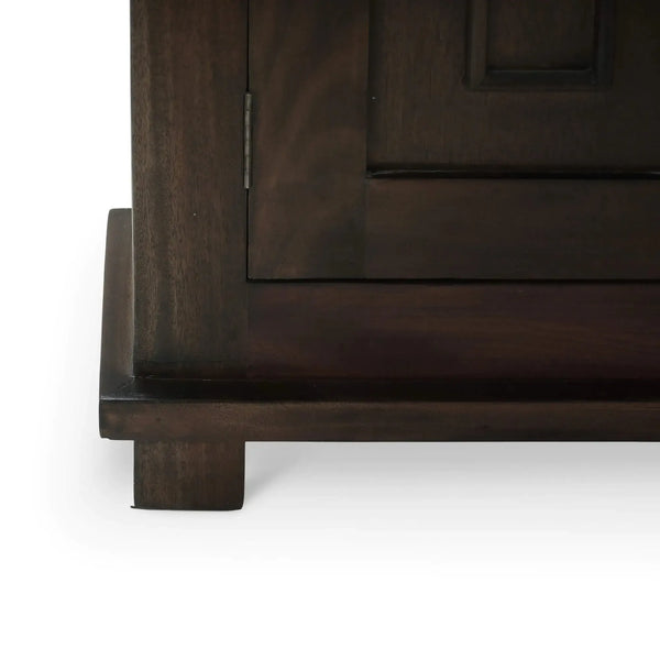 Bramble Osborn Narrow 2 Door Cabinet In Walnut-Bramble-Blue Hand Home