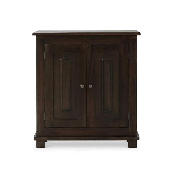Bramble Osborn Narrow 2 Door Cabinet In Walnut-Bramble-Blue Hand Home