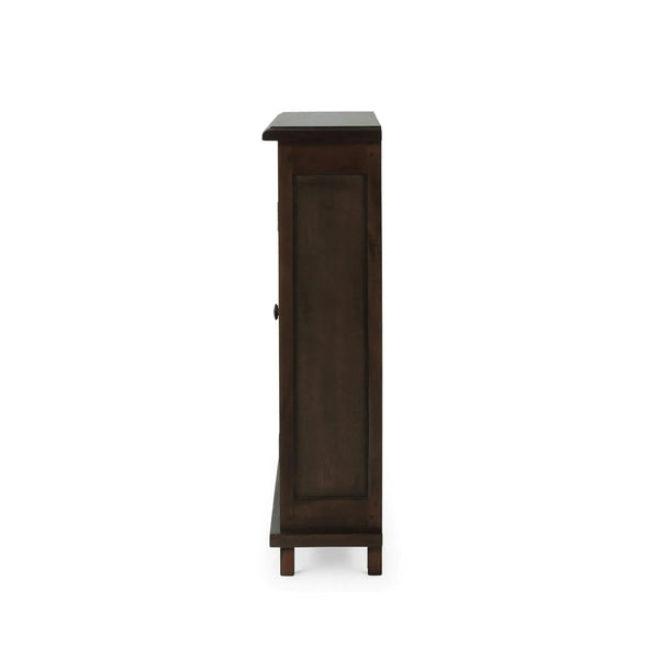 Bramble Osborn Narrow 2 Door Cabinet In Walnut-Bramble-Blue Hand Home