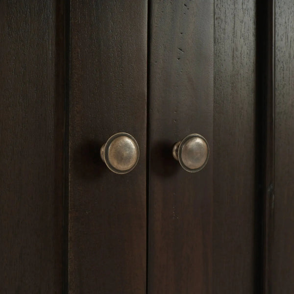 Bramble Osborn Narrow 2 Door Cabinet In Walnut-Bramble-Blue Hand Home