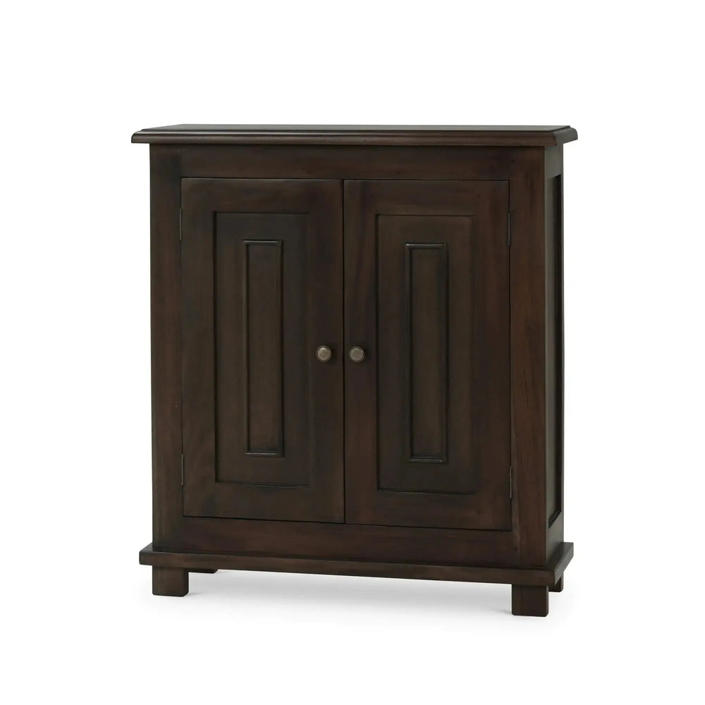 Bramble Osborn Narrow 2 Door Cabinet In Walnut-Bramble-Blue Hand Home