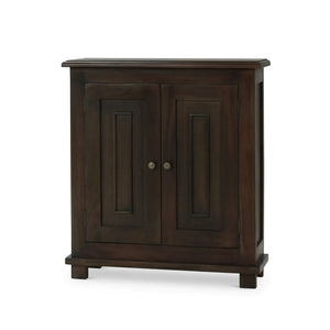 Bramble Osborn Narrow 2 Door Cabinet In Walnut-Bramble-Blue Hand Home