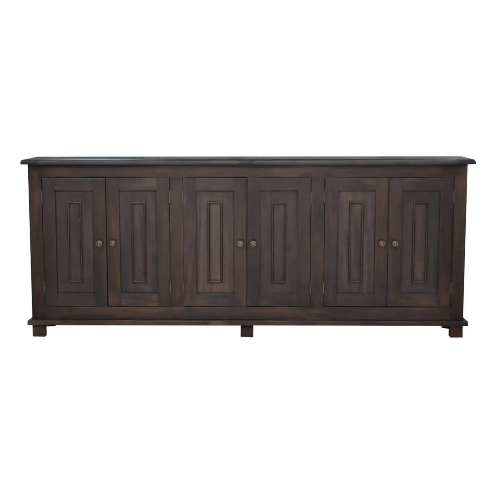 Bramble Osborne Narrow Sideboard In Walnut-Bramble-Blue Hand Home