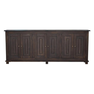 Bramble Osborne Narrow Sideboard In Walnut-Bramble-Blue Hand Home