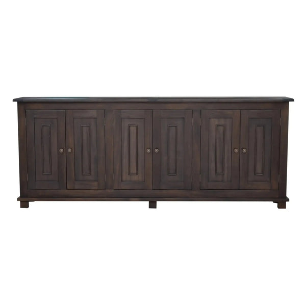 Bramble Osborne Narrow Sideboard In Walnut-Bramble-Blue Hand Home