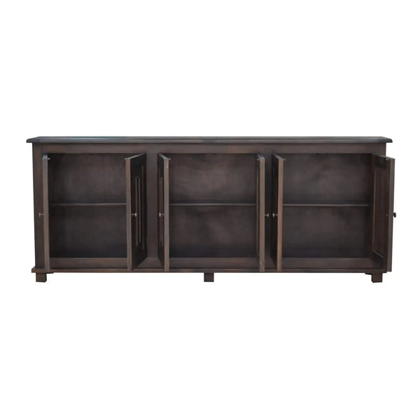 Bramble Osborne Narrow Sideboard In Walnut-Bramble-Blue Hand Home