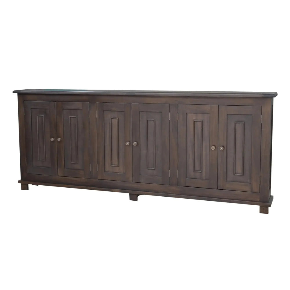 Bramble Osborne Narrow Sideboard In Walnut-Bramble-Blue Hand Home