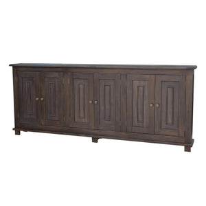 Bramble Osborne Narrow Sideboard In Walnut-Bramble-Blue Hand Home