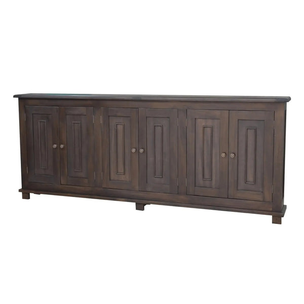 Bramble Osborne Narrow Sideboard In Walnut-Bramble-Blue Hand Home
