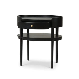 Bramble Oslo Side Table In Batavia Black-Bramble-Blue Hand Home