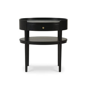 Bramble Oslo Side Table In Batavia Black-Bramble-Blue Hand Home