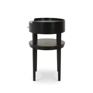 Bramble Oslo Side Table In Batavia Black-Bramble-Blue Hand Home