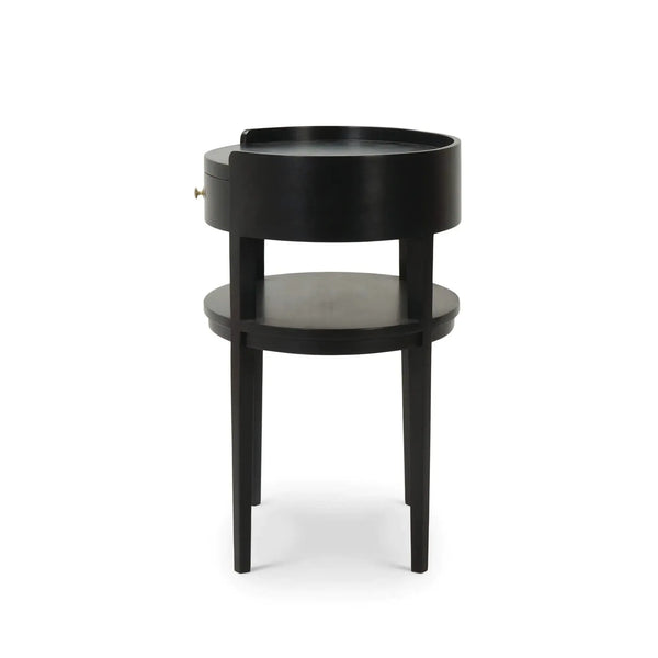 Bramble Oslo Side Table In Batavia Black-Bramble-Blue Hand Home