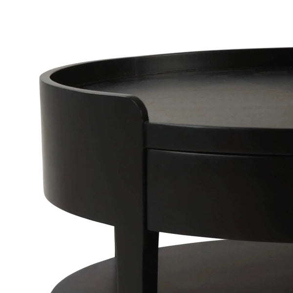 Bramble Oslo Side Table In Batavia Black-Bramble-Blue Hand Home