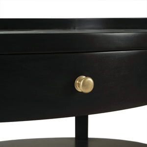 Bramble Oslo Side Table In Batavia Black-Bramble-Blue Hand Home