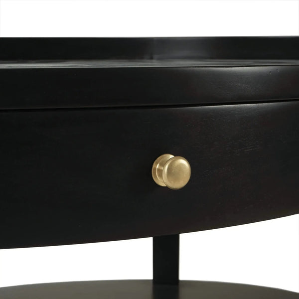Bramble Oslo Side Table In Batavia Black-Bramble-Blue Hand Home