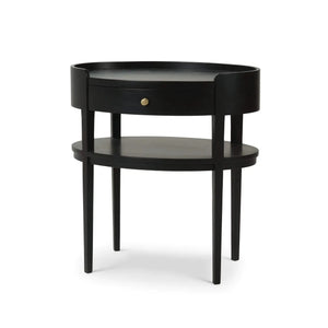 Bramble Oslo Side Table In Batavia Black-Bramble-Blue Hand Home
