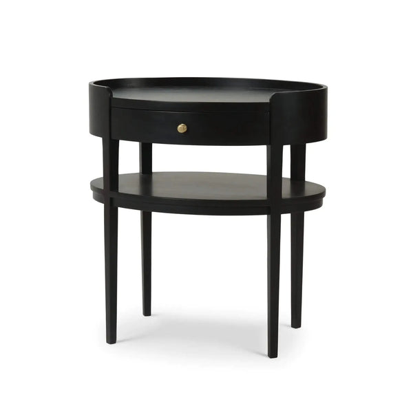 Bramble Oslo Side Table In Batavia Black-Bramble-Blue Hand Home