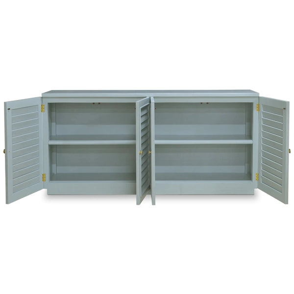 Bramble Oxford Shutter 4 Door Sideboard In Ocean Blue-Bramble-Blue Hand Home