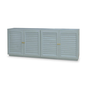 Bramble Oxford Shutter 4 Door Sideboard In Ocean Blue-Bramble-Blue Hand Home