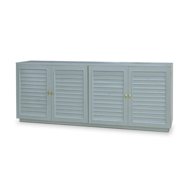 Bramble Oxford Shutter 4 Door Sideboard In Ocean Blue-Bramble-Blue Hand Home