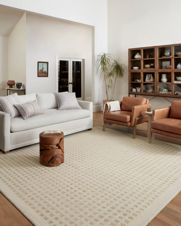 Chris Loves Julia x Loloi Polly Rugs - Ivory / Natural-Blue Hand Home