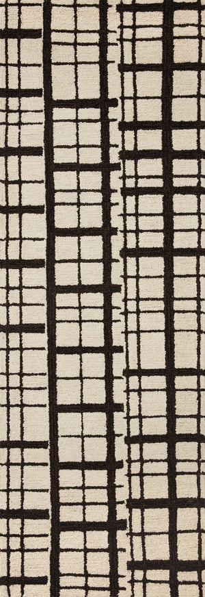 Chris Loves Julia x Loloi Polly Rugs - Black / Ivory-Blue Hand Home