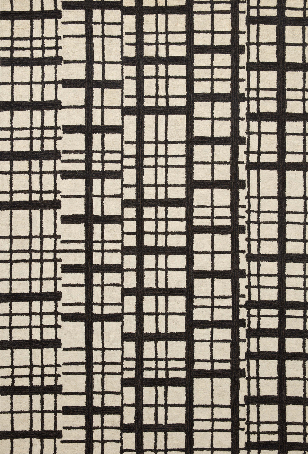 Chris Loves Julia x Loloi Polly Rugs - Black / Ivory-Blue Hand Home