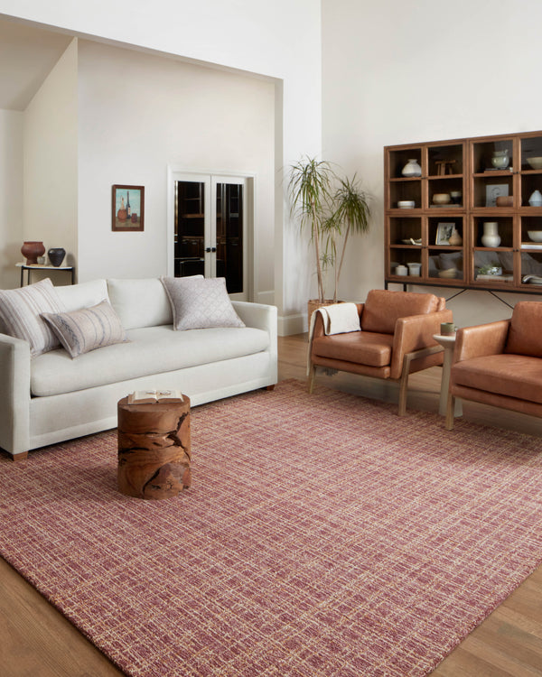 Chris Loves Julia x Loloi Polly Rugs - Berry / Natural-Blue Hand Home