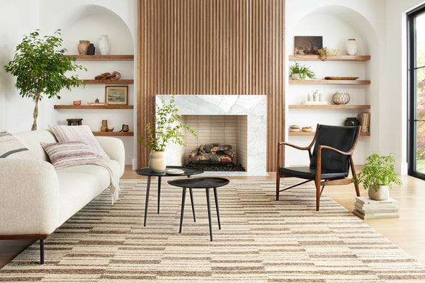 Chris Loves Julia x Loloi Polly Rugs - Beige / Tobacco-Blue Hand Home