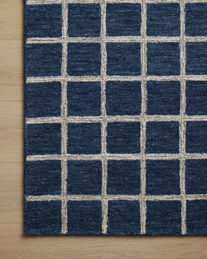 Chris Loves Julia x Loloi Polly Rugs - Navy / Silver-Blue Hand Home