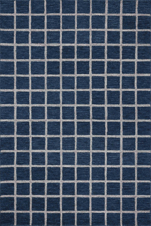 Chris Loves Julia x Loloi Polly Rugs - Navy / Silver-Blue Hand Home