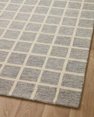 Chris Loves Julia x Loloi Polly Rugs - Slate / Ivory-Blue Hand Home