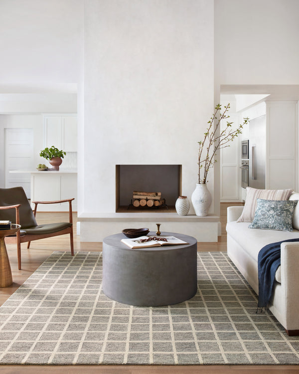 Chris Loves Julia x Loloi Polly Rugs - Slate / Ivory-Blue Hand Home