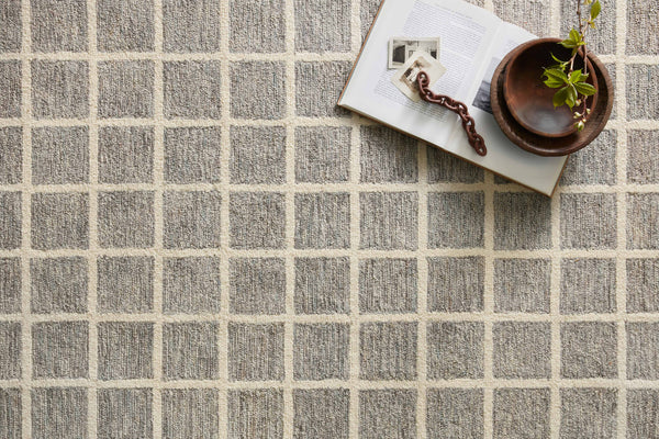 Chris Loves Julia x Loloi Polly Rugs - Slate / Ivory-Blue Hand Home