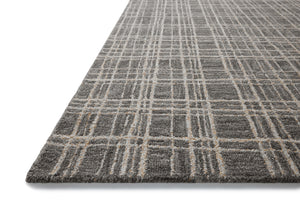 Chris Loves Julia x Loloi Polly Rugs - Graphite / Pebble-Blue Hand Home