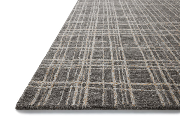 Chris Loves Julia x Loloi Polly Rugs - Graphite / Pebble-Blue Hand Home