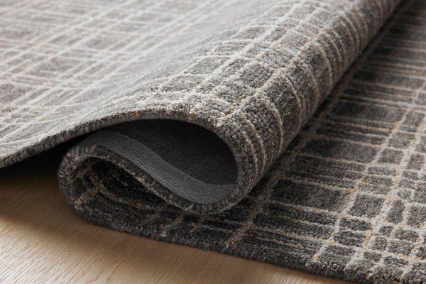 Chris Loves Julia x Loloi Polly Rugs - Graphite / Pebble-Blue Hand Home