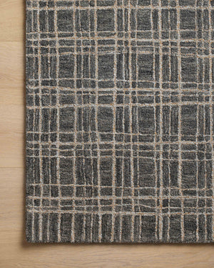 Chris Loves Julia x Loloi Polly Rugs - Graphite / Pebble-Blue Hand Home