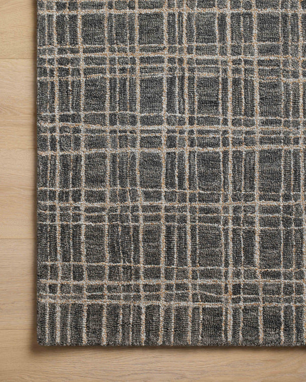Chris Loves Julia x Loloi Polly Rugs - Graphite / Pebble-Blue Hand Home