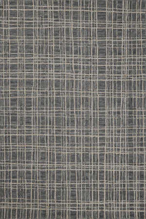 Chris Loves Julia x Loloi Polly Rugs - Graphite / Pebble-Blue Hand Home