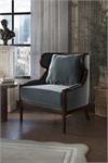 Palmetto Lounge Chair in Solid Hardwood with Handcrafted Details-Blue Hand Home