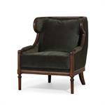 Palmetto Lounge Chair in Solid Hardwood with Handcrafted Details-Blue Hand Home