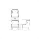 Palmetto Lounge Chair in Solid Hardwood with Handcrafted Details-Blue Hand Home