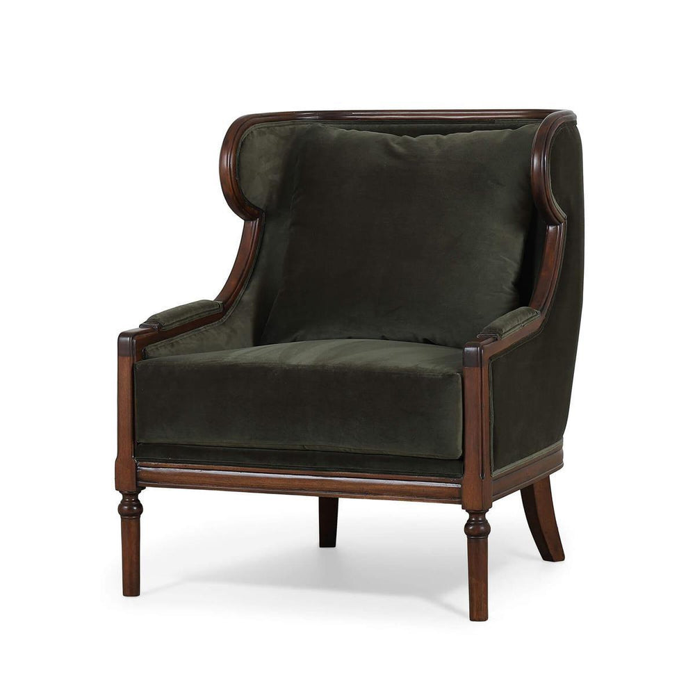 Palmetto Lounge Chair in Solid Hardwood with Handcrafted Details-Blue Hand Home