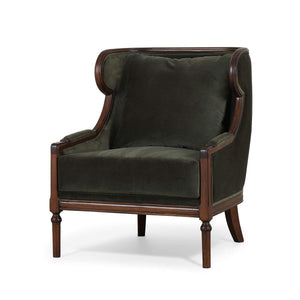 Palmetto Lounge Chair in Solid Hardwood with Handcrafted Details-Blue Hand Home