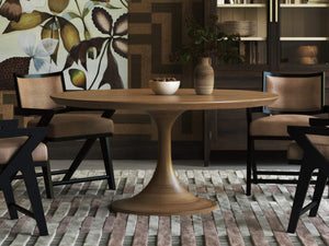 Bramble Pierre Dining Chair in Batavia Black w/ Upholstered Back w/ Thames French Yellow Performance Fabric-Bramble-Blue Hand Home
