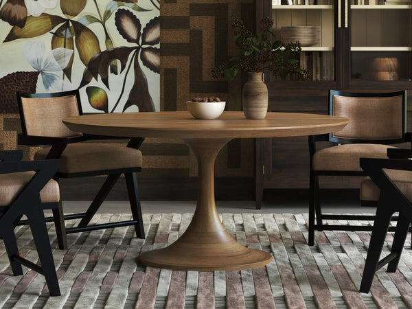 Bramble Pierre Dining Chair in Batavia Black w/ Upholstered Back w/ Thames French Yellow Performance Fabric-Bramble-Blue Hand Home