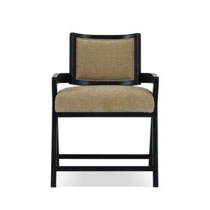 Pierre Dining Chair w/ Upholstered Back-Blue Hand Home