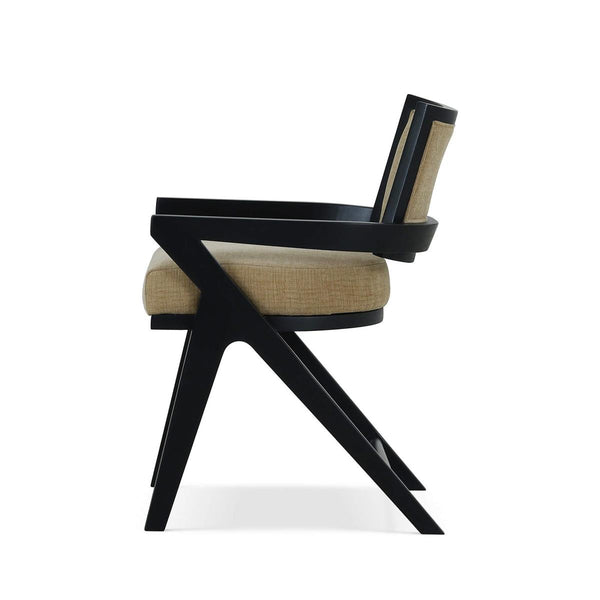 Pierre Dining Chair w/ Upholstered Back-Blue Hand Home